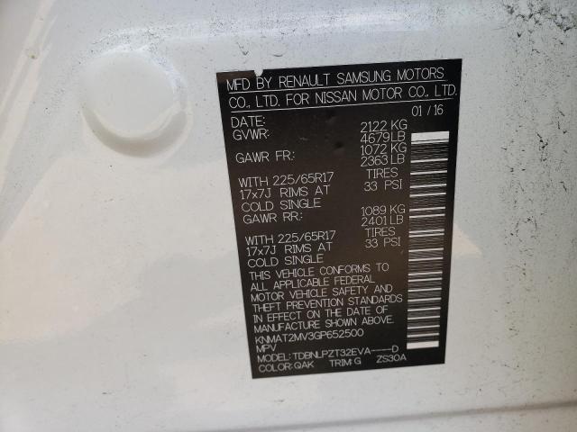 Photo 10 from auction – 2016 NISSAN ROGUE S with VIN KNMAT2MV3GP652500
