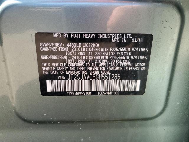 Photo 10 from auction – 2016 SUBARU FORESTER 2 with VIN JF2SJAVC6GH551285