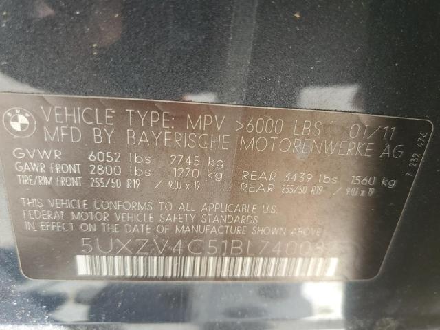 Photo 10 from auction – 2011 BMW X5 XDRIVE3 with VIN 5UXZV4C51BL740082