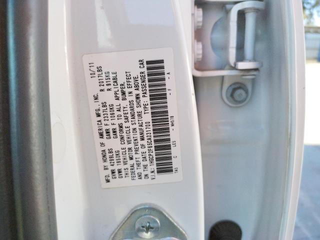 Photo 10 from auction – 2012 HONDA ACCORD SE with VIN 1HGCP2F65CA031700