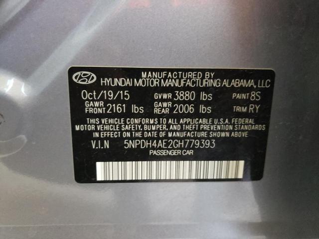 Photo 10 from auction – 2016 HYUNDAI ELANTRA SE with VIN 5NPDH4AE2GH779393
