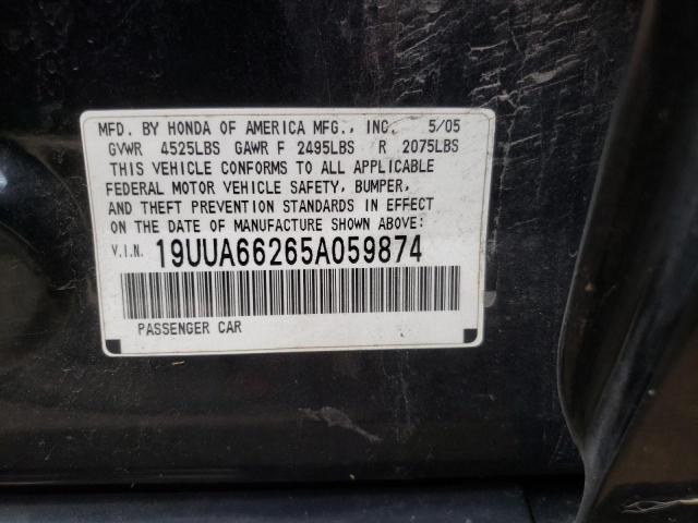 Photo 10 from auction – 2005 ACURA TL with VIN 19UUA66265A059874
