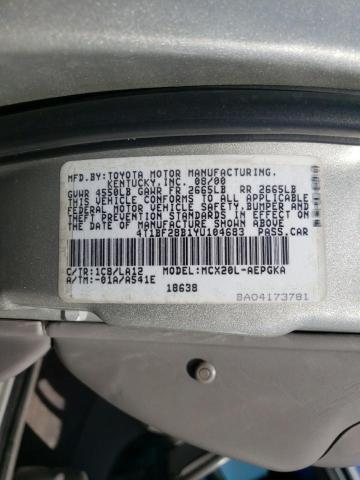 Photo 10 from auction – 2000 TOYOTA AVALON XL with VIN 4T1BF28B1YU104683