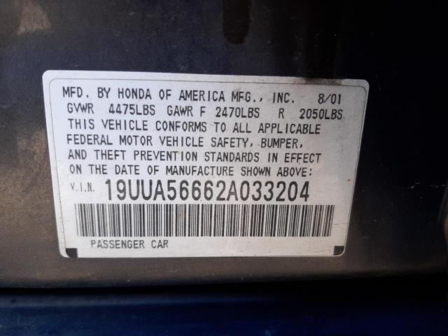 Photo 10 from auction – 2002 ACURA 3.2TL with VIN 19UUA56662A033204