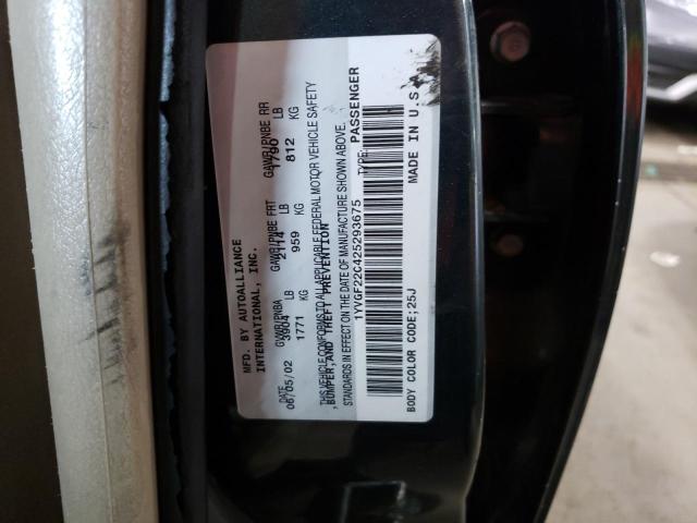 Photo 10 from auction – 2002 MAZDA 626 LX with VIN 1YVGF22C425293675