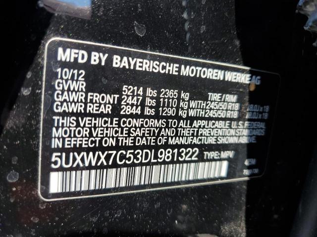 Photo 10 from auction – 2013 BMW X3 XDRIVE3 with VIN 5UXWX7C53DL981322