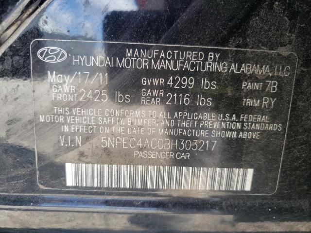 Photo 10 from auction – 2011 HYUNDAI SONATA SE with VIN 5NPEC4AC0BH303217