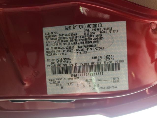 Zdjęcie 10 z aukcji – 2004 FORD MUSTANG z VIN 1FAFP44634F231818