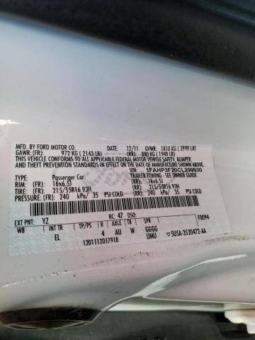 Photo 10 from auction – 2012 FORD FOCUS SE with VIN 1FAHP3F20CL299930