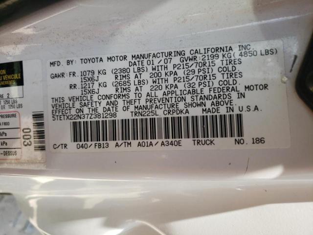 Photo 10 from auction – 2011 TOYOTA TACOMA PRE with VIN 5TFTU4GN0BX010550