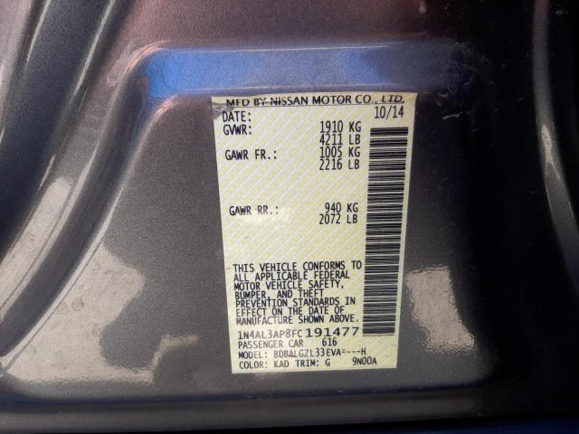 Photo 10 from auction – 2015 NISSAN ALTIMA 2.5 with VIN 1N4AL3AP8FC191477