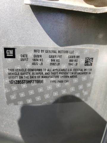 Photo 10 from auction – 2017 CHEVROLET MALIBU LS with VIN 1G1ZB5ST9HF270898