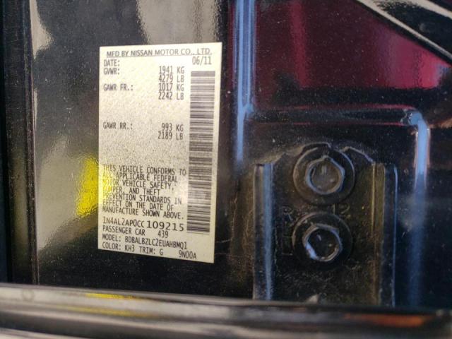 Photo 10 from auction – 2012 NISSAN ALTIMA BAS with VIN 1N4AL2AP0CC109215