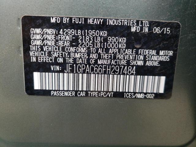 Photo 10 from auction – 2015 SUBARU IMPREZA PR with VIN JF1GPAC66FH297484