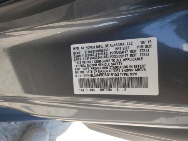Photo 10 from auction – 2013 HONDA ODYSSEY EX with VIN 5FNRL5H45DB019153