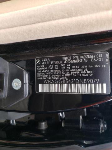 Photo 10 from auction – 2001 BMW 740 I AUTO with VIN WBAGG83421DN89079