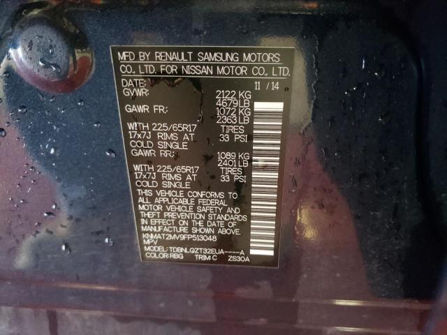 Photo 10 from auction – 2015 NISSAN ROGUE S with VIN KNMAT2MV9FP513048
