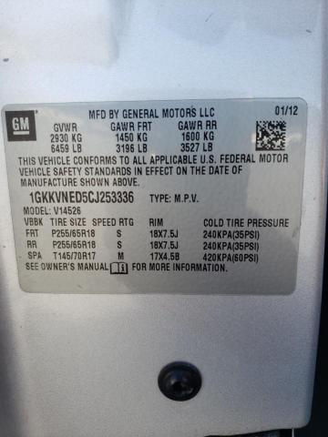 Photo 10 from auction – 2012 GMC ACADIA SLE with VIN 1GKKVNED5CJ253336