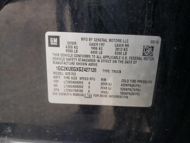 Photo 10 from auction – 2016 CHEVROLET SILVERADO with VIN 1GC2KUEGXGZ427126