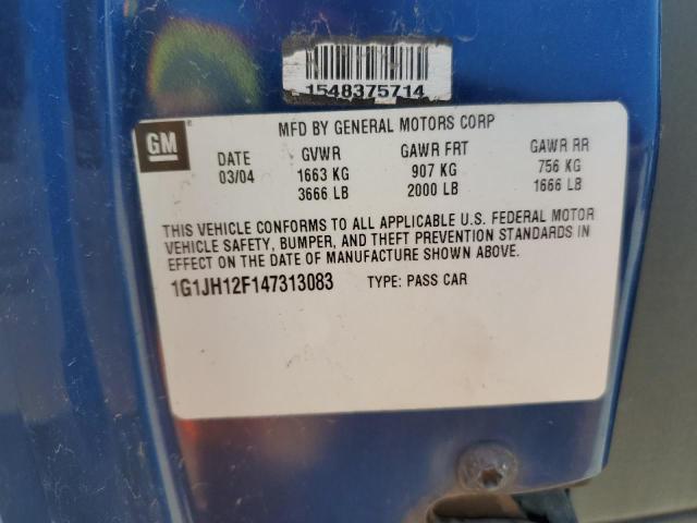 Photo 10 from auction – 2004 CHEVROLET CAVALIER L with VIN 1G1JH12F147313083