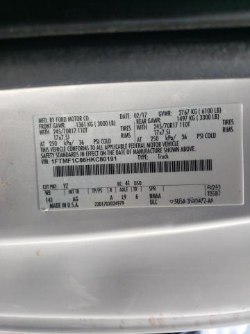 Photo 10 from auction – 2017 FORD F150 with VIN 1FTMF1C86HKC80191