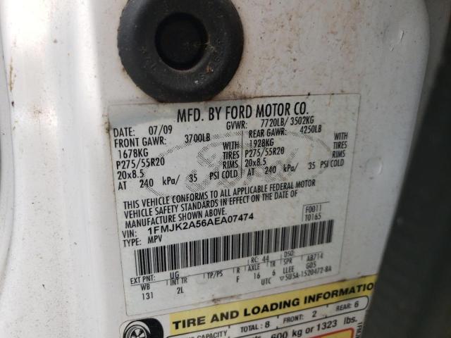 Photo 10 from auction – 2010 FORD EXPEDITION with VIN 1FMJK2A56AEA07474