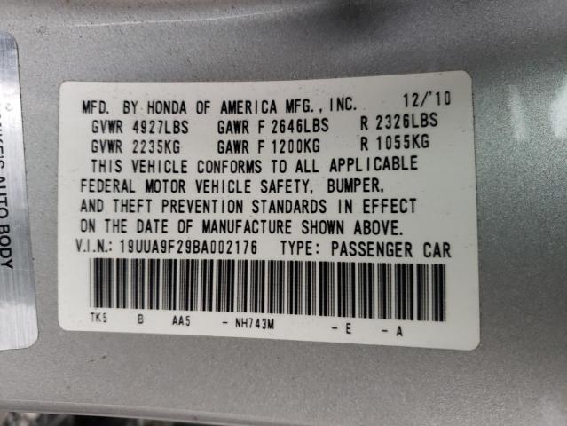 Photo 10 from auction – 2011 ACURA TL with VIN 19UUA9F29BA002176