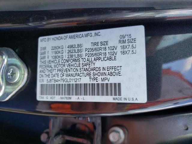 Photo 10 from auction – 2016 ACURA RDX ADVANC with VIN 5J8TB4H79GL011217