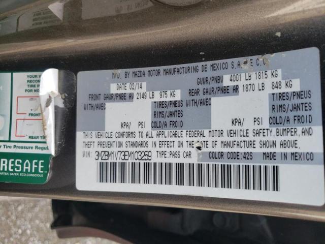 Photo 10 from auction – 2014 MAZDA 3 TOURING with VIN 3MZBM1V73EM103259