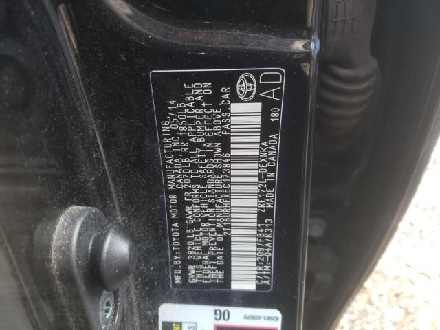 Photo 10 from auction – 2014 TOYOTA COROLLA L with VIN 2T1BURHEXEC173846