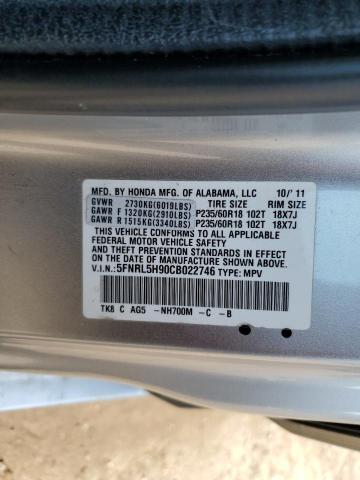 Photo 10 from auction – 2012 HONDA ODYSSEY TO with VIN 5FNRL5H90CB022746