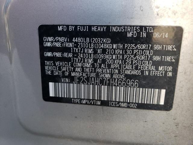 Photo 10 from auction – 2015 SUBARU FORESTER 2 with VIN JF2SJAHC7FH466966