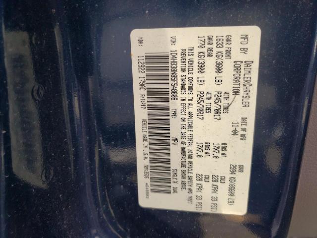 Photo 10 from auction – 2005 DODGE DURANGO ST with VIN 1D4HB38N85F548608