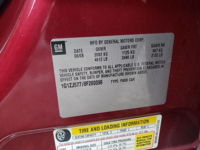 Photo 10 from auction – 2008 CHEVROLET MALIBU 2LT with VIN 1G1ZJ57778F280098