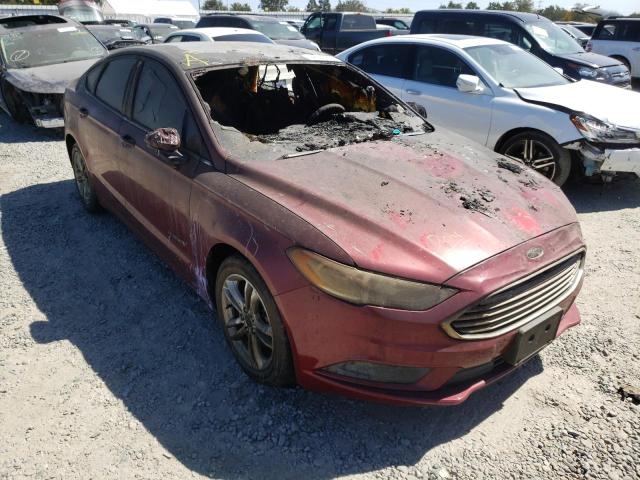 FORD FUSION SE 2018 with VIN 3FA6P0LU3JR111153 - Photo from auction