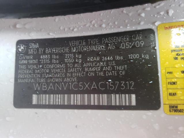 Photo 10 from auction – 2010 BMW 528 XI with VIN WBANV1C5XAC157312