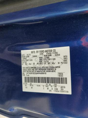 Photo 10 from auction – 2010 FORD RANGER SUP with VIN 1FTKR1ED2APA55915