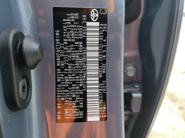 Photo 10 from auction – 2022 TOYOTA COROLLA LE with VIN 5YFEPMAE6NP307947