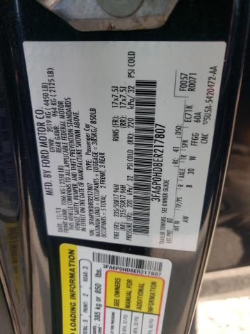 Photo 10 from auction – 2014 FORD FUSION SE with VIN 3FA6P0HD8ER217807