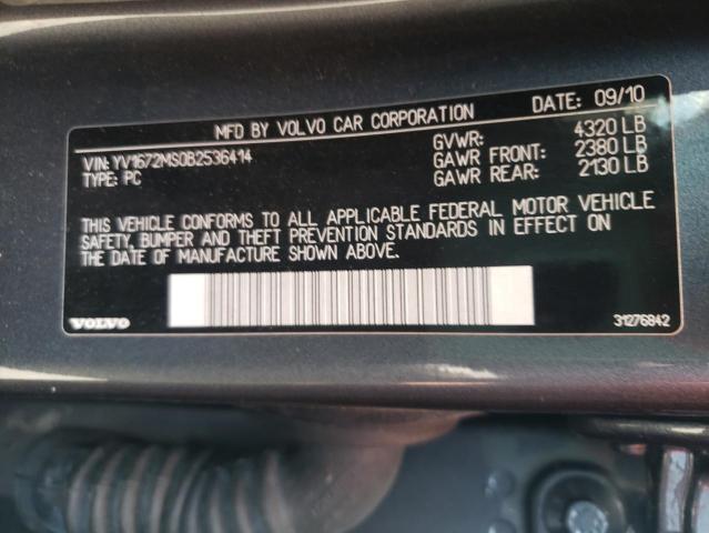 Photo 10 from auction – 2011 VOLVO S40 T5 with VIN YV1672MS0B2536414