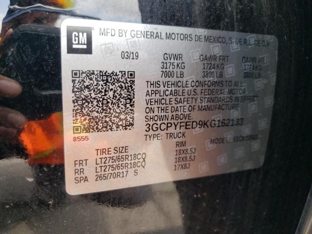 Photo 10 from auction – 2019 CHEVROLET SILVERADO with VIN 3GCPYFED9KG162133