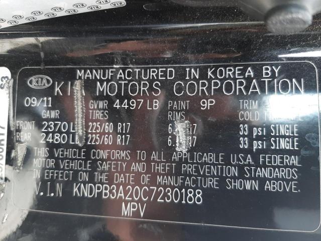 Photo 10 from auction – 2012 KIA SPORTAGE B with VIN KNDPB3A20C7230188