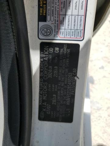 Photo 10 from auction – 2008 KIA SPECTRA EX with VIN KNAFE121285493263