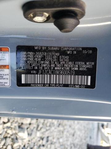Photo 10 from auction – 2019 SUBARU BRZ LIMITE with VIN JF1ZCAC18K9600519