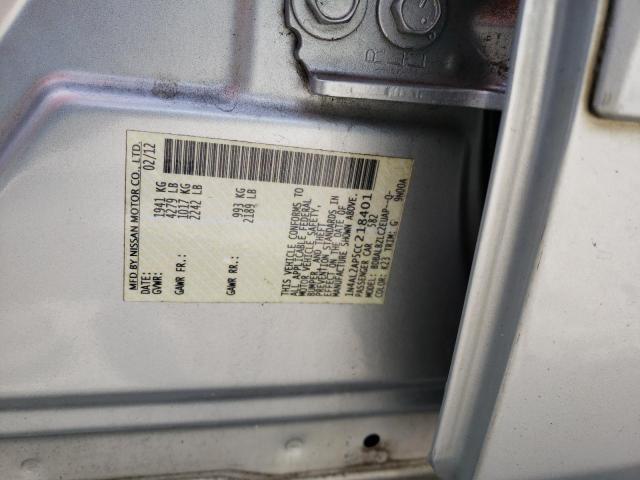 Photo 10 from auction – 2012 NISSAN ALTIMA BAS with VIN 1N4AL2AP5CC218401