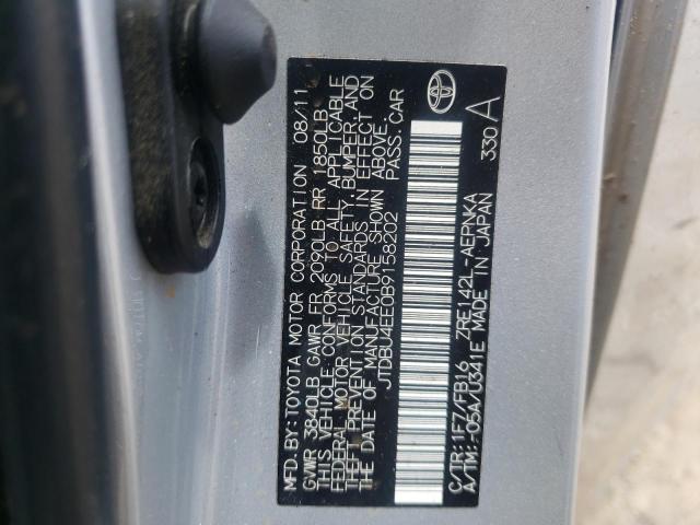 Photo 10 from auction – 2011 TOYOTA COROLLA with VIN JTDBU4EE0B9158202