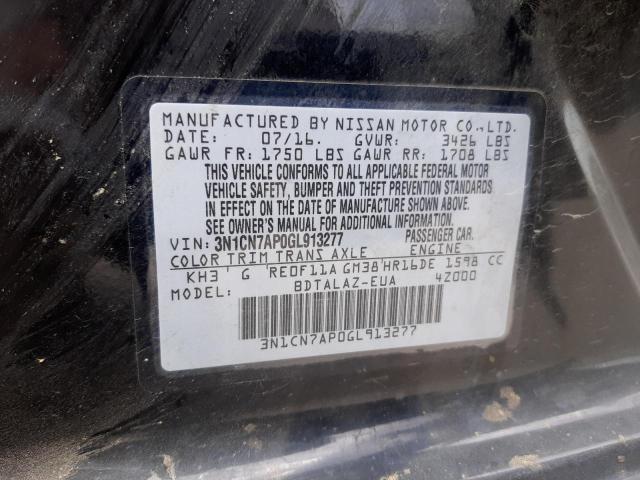 Photo 10 from auction – 2016 NISSAN VERSA S with VIN 3N1CN7AP0GL913277