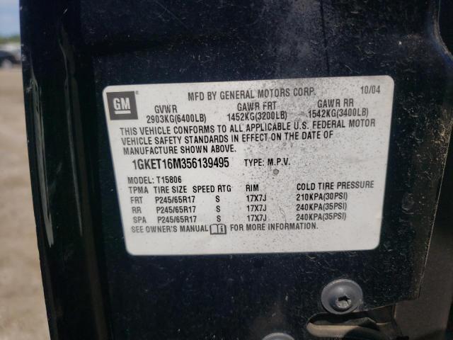 Photo 10 from auction – 2005 GMC ENVOY XL with VIN 1GKET16M356139495