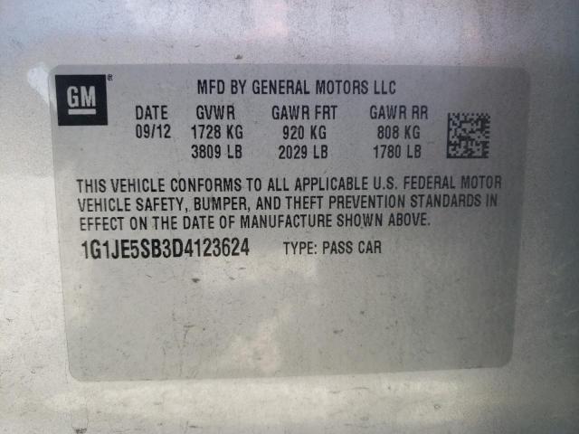 Photo 10 from auction – 2013 CHEVROLET SONIC LTZ with VIN 1G1JE5SB3D4123624