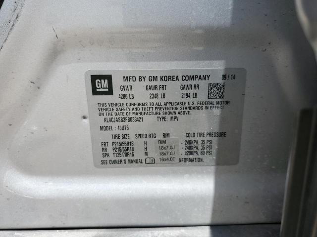 Photo 10 from auction – 2015 BUICK ENCORE with VIN KL4CJASB3FB033421